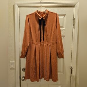 Charlotte Russe Long Sleeve Salmon Dress